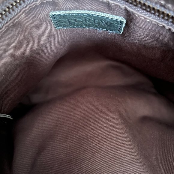 J. Crew Dark Leather Tote with Gold Accents - Picture 4 of 4